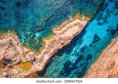 Blue Water Surface In Ibiza, Spain