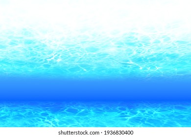 Blue Water Surface, Underwater Background
