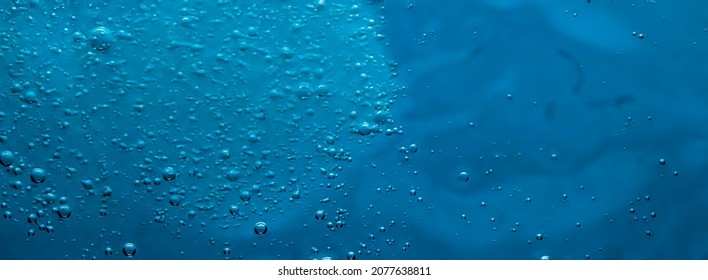 Blue Water Texture As Aquatic Background, Nature And Science Concept, Skincare Cosmetics And Hygiene Macro Closeup.