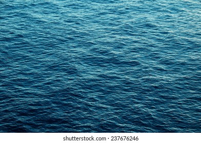 Blue Water Texture Pattern At Noon On The Atlantic Ocean