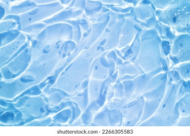blue water wave abstract  pure natural ripple   bubble texture  gel soap  background photography