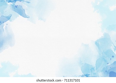 Blue Watercolor Abstract Background space for Typo graphic design