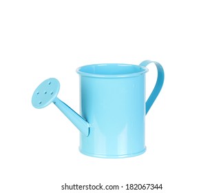 Blue Watering Can On A White Background