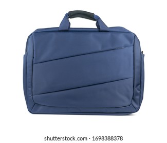 Blue Waterproof Laptop Bag Isolated On A White Background. Accessory For Your Laptop.