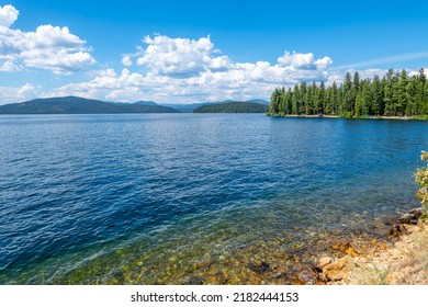 The Blue Waters Of Priest Lake In The North Idaho Panhandle, In Priest Lake, Idaho