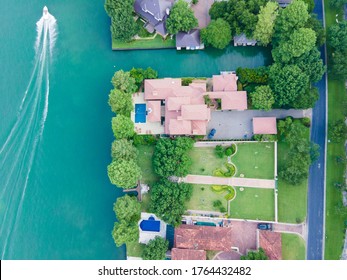 Blue Waters Of West Lake Overlooking Straight Down Views In Mount Bonnell Amazing Landscape Views Of The Colorado River And Austin Texas Hill Country 