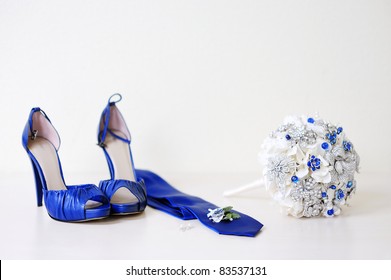 wedding shoes blue