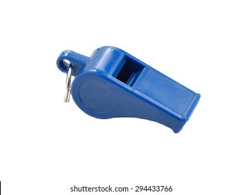 Blue Whistle Isolated On White Background Stock Photo 294433766 ...