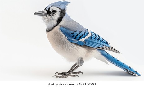 A blue and white bird with a blue head and tail - Powered by Shutterstock