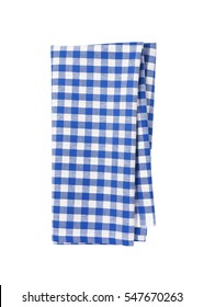 Blue And White Checkered Cloth Napkin