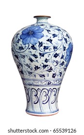 Blue And White Decorative Porcelain Vase