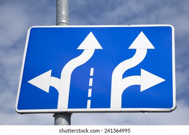 Blue White Double Arrow Sign Stock Photo 241364995 | Shutterstock