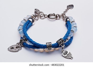 Blue And White Handmade Bracelet