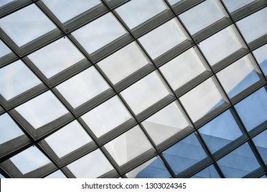 Blue and White Linear Boxes and Tile with Grid Pattern