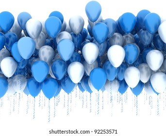 Blue And White Party Balloons