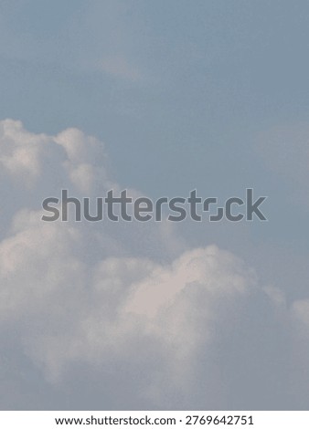 Blue white sky fleecy cloud 