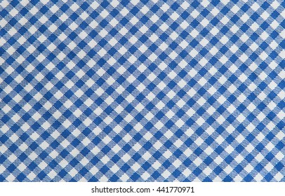 Blue And White Tablecloth Background , Plaid Fabric Texture