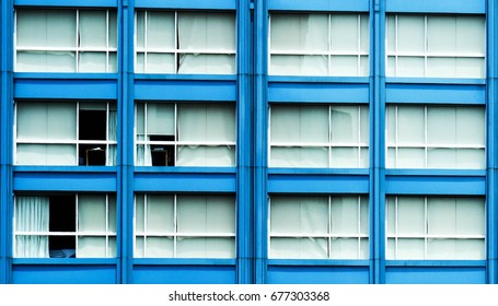blue window pattern