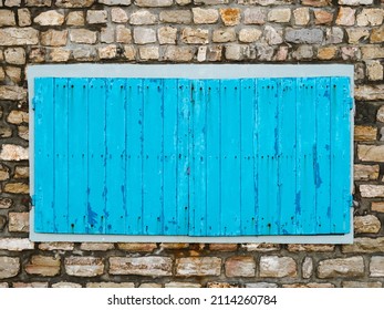 Blue Window In A Seaside Cottage