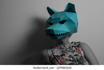 Blue Wolf Mask