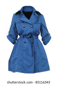 Blue Women Coat