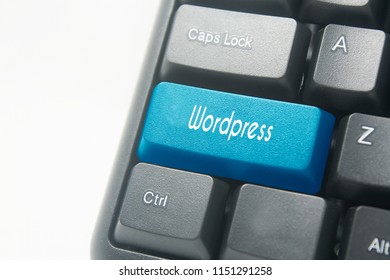 blue Wordpress keyboard button