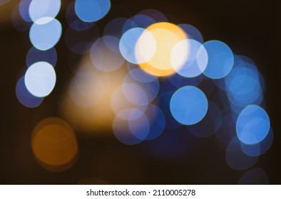 Blue And Yellow Bokeh Circles