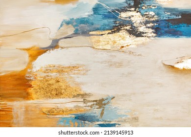 Blue, yellow, turquoise and beige in an avant-garde abstract color pattern. - Shutterstock ID 2139145913
