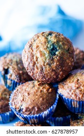 Blueberries And All Bran Muffins 