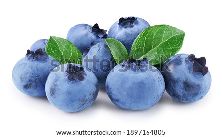 Blueberries isolated on white background  