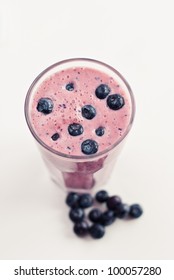 blueberries milkshake - Shutterstock ID 100057280