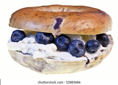 Blueberry Bagel And Cream Cheese