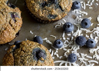 Blueberry Bran Muffins From Above