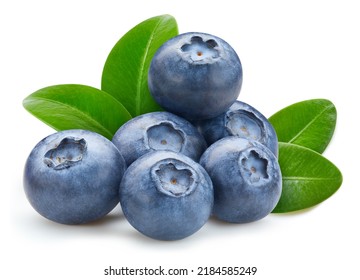 Blueberry clipping path. Organic fresh Blueberry isolated on white. Full depth of field - Shutterstock ID 2184585249
