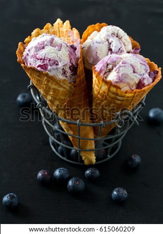 Similar – Image, Stock Photo ice-cream spoon Yoghurt