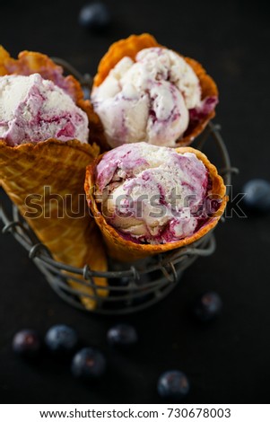 Similar – Image, Stock Photo ice-cream spoon Yoghurt