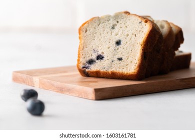 Blueberry Muffin Loaf Bread Cake Sliced