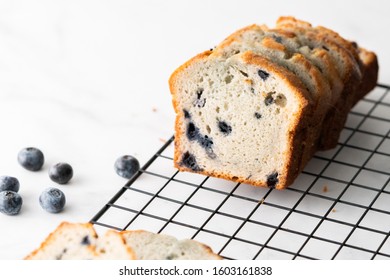 Blueberry Muffin Loaf Bread Cake Sliced