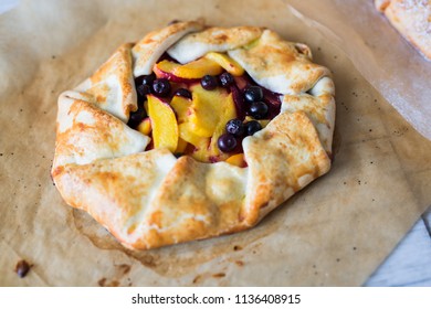 Blueberry Peach Galette Tart