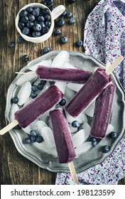 Blueberry Popsicles.