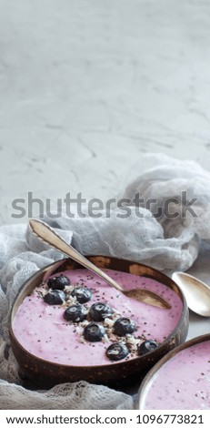 Similar – Image, Stock Photo Wild berries smoothie bowls