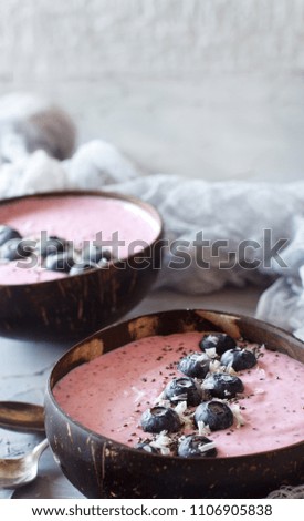 Similar – Heidelbeere Smoothie Schalen