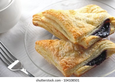 Blueberry Turnover With Fork