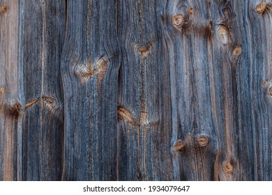 Blue-brown plank wall. Background. Clout nail - Shutterstock ID 1934079647