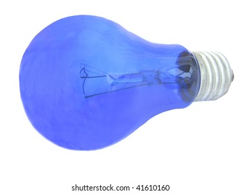 blue-colored ultraviolet lamp isolated