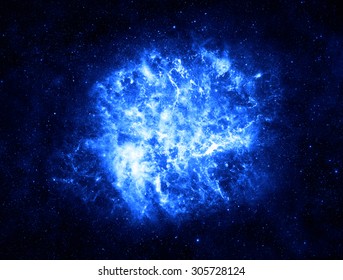 BlueExplosion in Deep Space - Elements of this Image Furnished by NASA