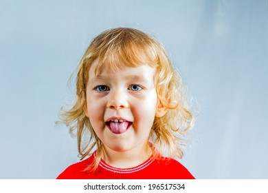 Blueeyed 3 Year Old Girl Red Stock Photo 196517534 | Shutterstock