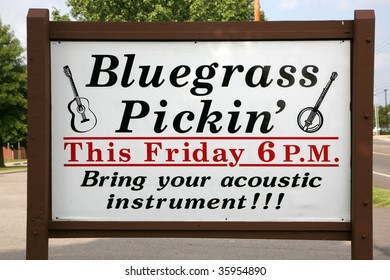 Bluegrass Music Sign