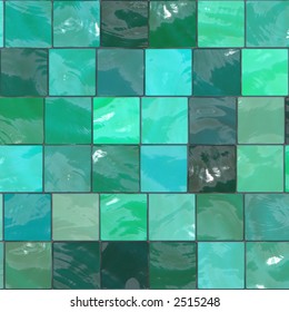 A Blue/green Tile Background Pattern.