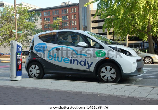 BlueIndy, or Blue-Indy,
electric rental cars are planned for approximately 500 cars at 200
rental station locations - Indianapolis, Indiana, United States -
July 23, 2019